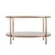 preview thumbnail 12 of 14, SEI Furniture Henderson Modern Faux Marble Round Coffee Table with Bottom Shelf