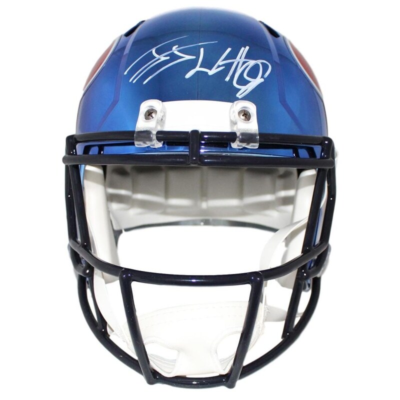 Shop Jj Watt Autographed Houston Texans Chrome Replica Helmet Jsa