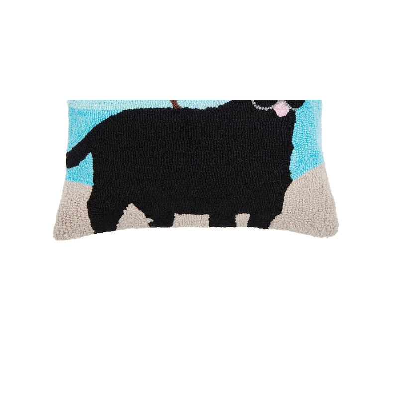 Ocean Dog Hooked Throw Pillow