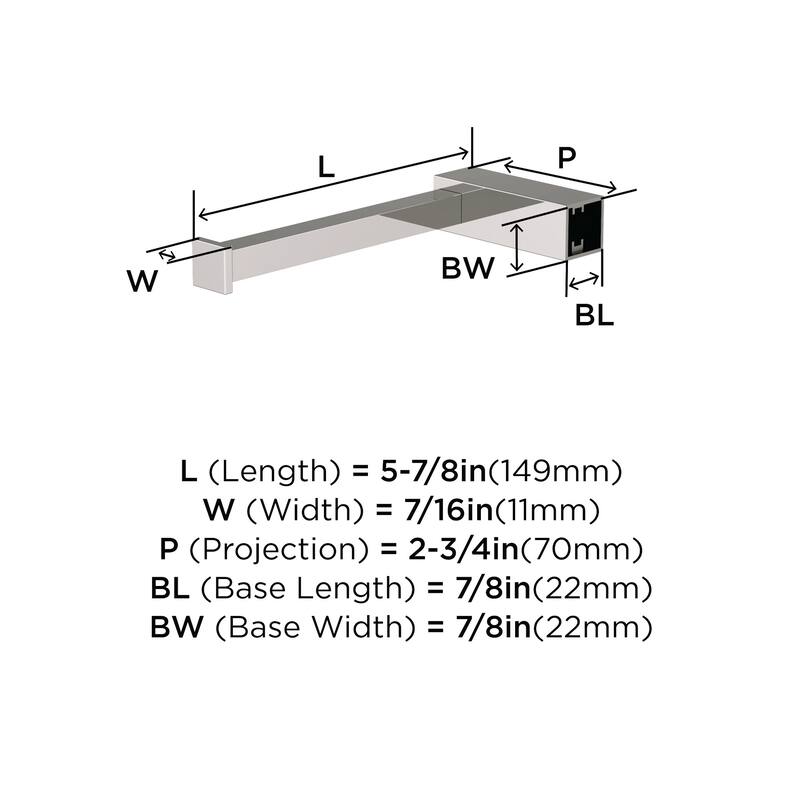 Amerock Monument Wall Mounted Euro Toilet Paper Holder