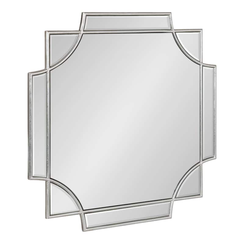 Kate and Laurel Minuette Traditional Decorative Framed Wall Mirror - 24x24 - Silver