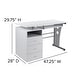 preview thumbnail 27 of 43, Pedestal 3-drawer Computer Desk with Keyboard Tray