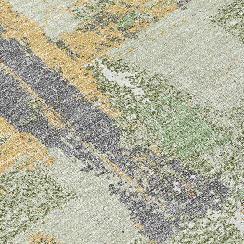 Machine Washable Indoor/Outdoor Casual Contemporary Chantille Rug