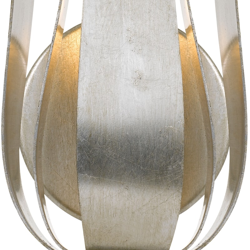 Broche 1 Light Antique Silver Wall Mount - 8'' W x 14'' H x 4.5'' D