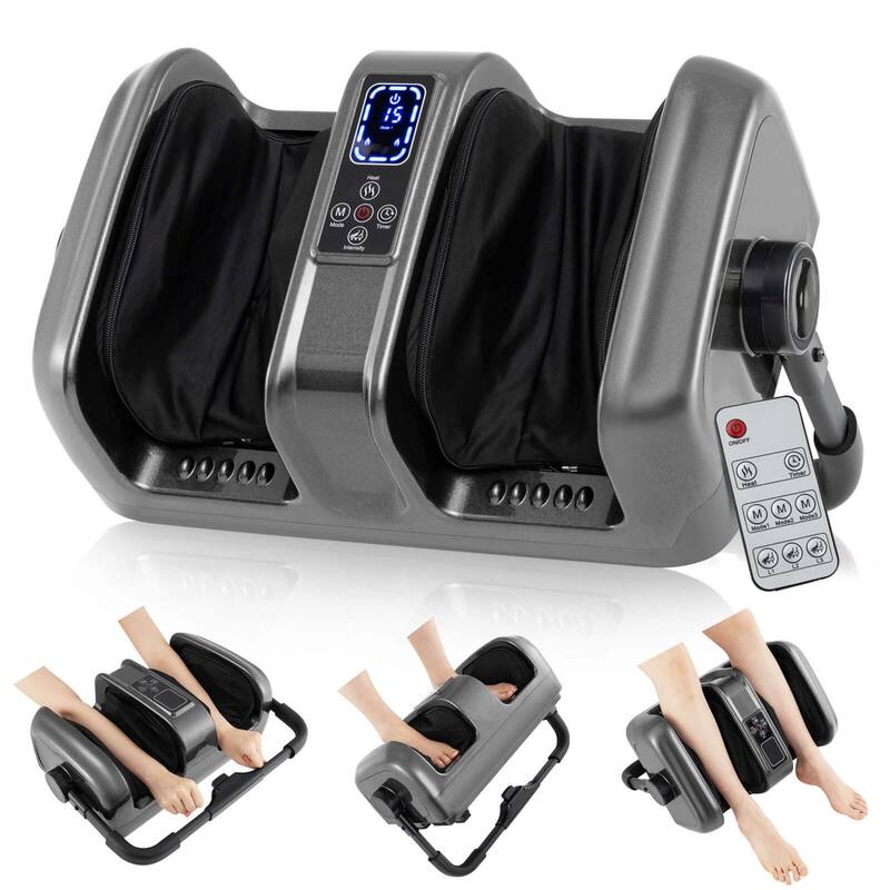 Costway Foot & Calf Massager Deep Kneading Shiatsu Massager Machine - See Details - Grey