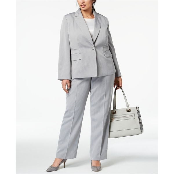 Le Suit Womens Stripe One Button Blazer Jacket. Opens flyout.