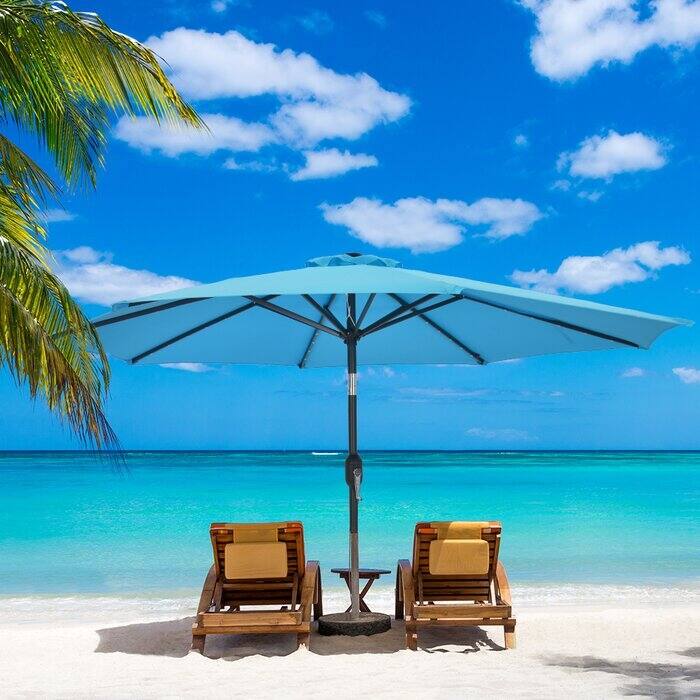 9 FT Patio Umbrella with LED Lights