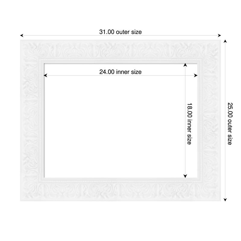 Luxe Framed Dry Erase Magnetic Board - 31 x 25 in - Luxe White