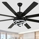 preview thumbnail 16 of 34, Bella Depot 72" Gold Large Ceiling Fan with Light and Remote 6-Speed Gold Modern Fandelier DC Motor 72 inches - Black