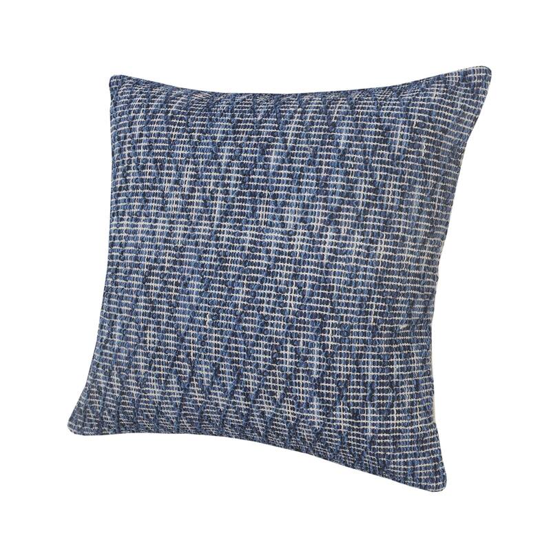 20" Blue Diamond Geometric Square Throw Pillow