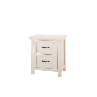 Westfield 2-Drawer Traditional Nightstand, Brushed White