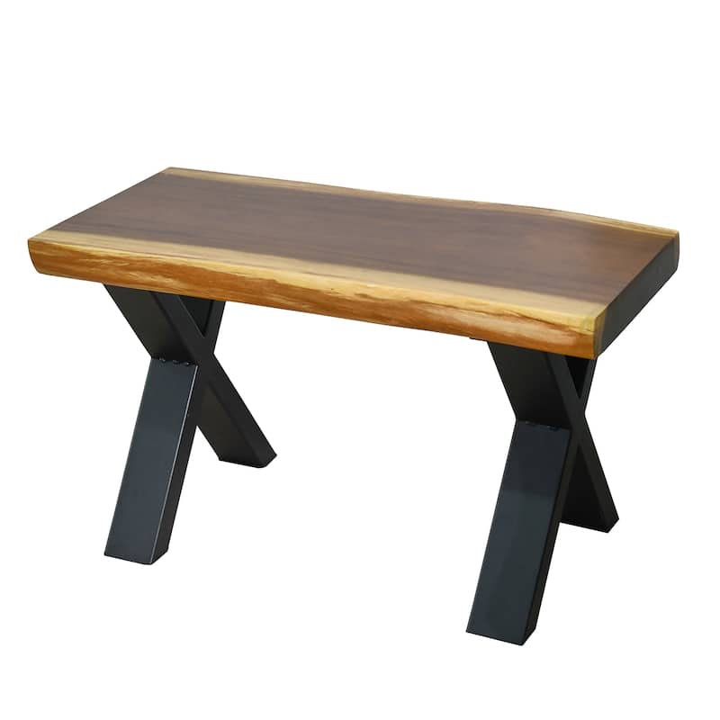 Natural Wood Rectangle Bench