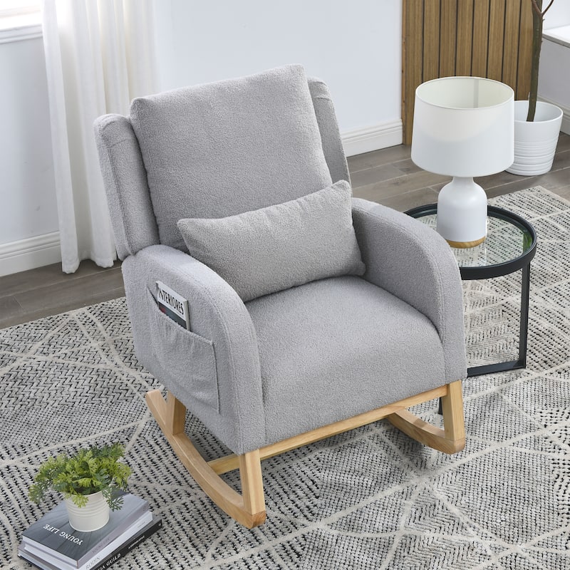 27.5 "W Modern Accent High Back Rocker chair