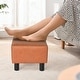 preview thumbnail 20 of 32, Adeco Footstool Ottoman Faux Leather Foot Rest Stool