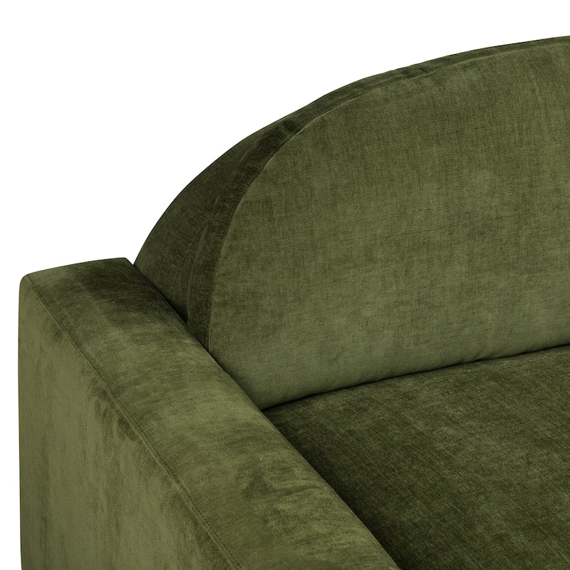 Poly & Bark Fano 99" Sofa in Distressed Green Velvet