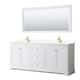 Option White / Giotto Quartz Top / Brushed Gold Hardware