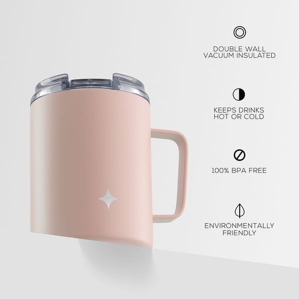 JoyJolt Vacuum Insulated Stainless Steel Tumbler Mug with Lid & Handle - 12  oz - 12 oz - Bed Bath & Beyond - 37000229