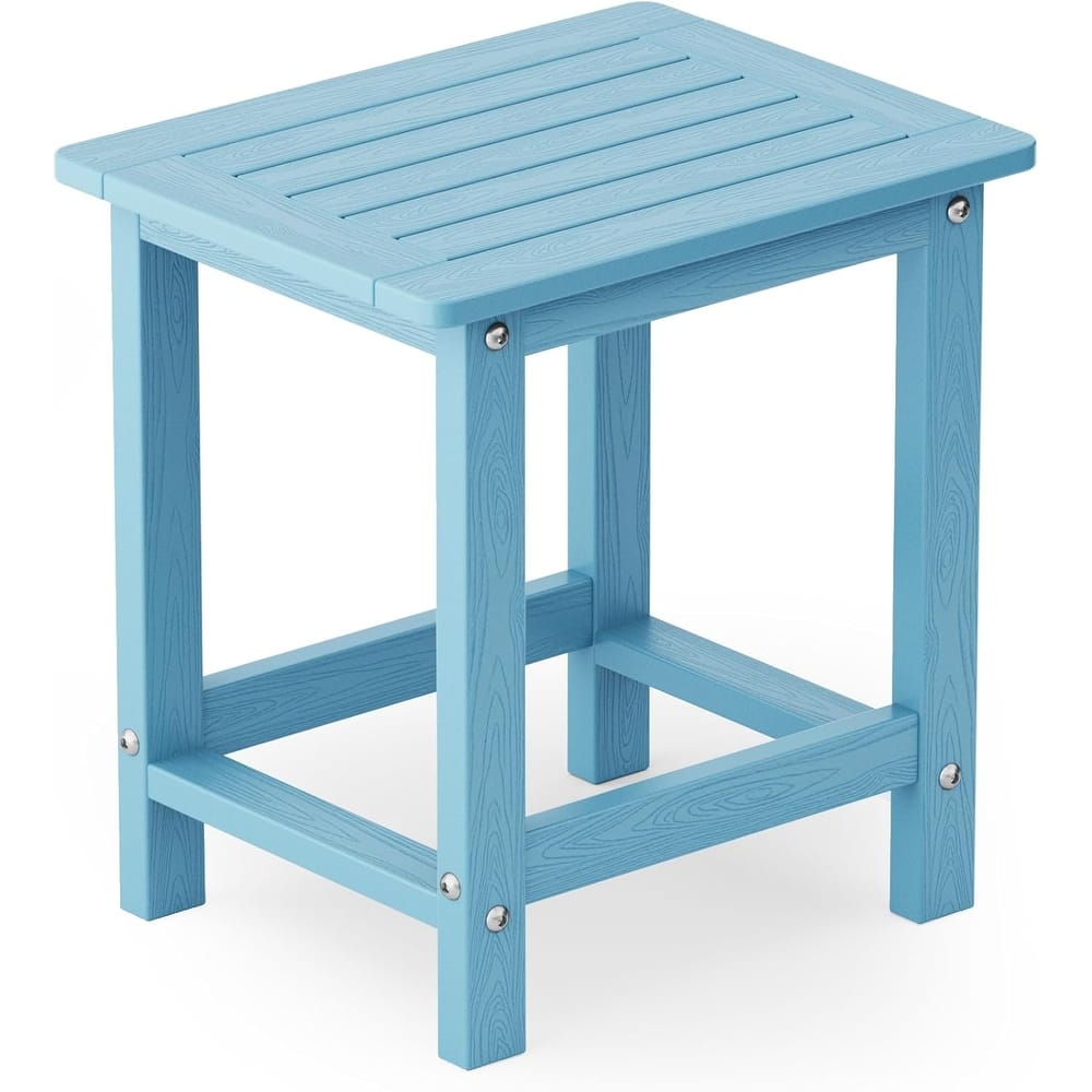 WINSOON Small Outside Adirondack Square Side Table,Single Layer