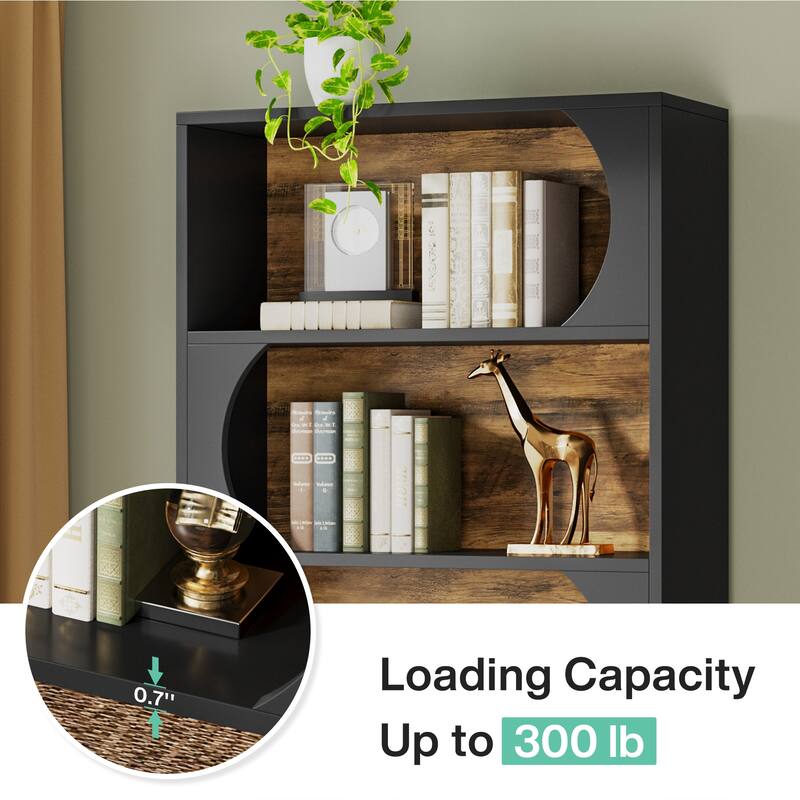 6 Tier Bookshelf, 71 Inch Tall Bookcase Shelving Unit, Modern Book Shelf for Home Office, Bedroom, Living Room, Black