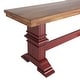 preview thumbnail 24 of 42, Eleanor Two-Tone Trestle Leg Wood Dining Bench by iNSPIRE Q Classic