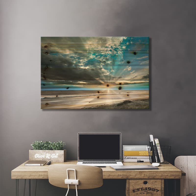 Pacific Coast Sunset Print On Wood by Danita Delimont - Multi-Color