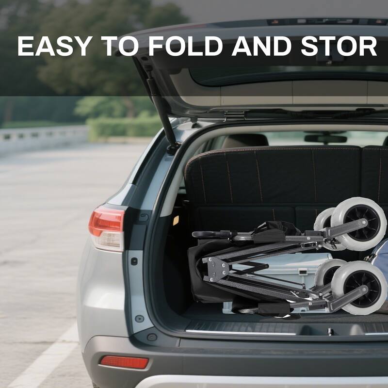 3-in-1 Heavy-Duty Folding Wagon Cart with Bench Seat & Storage, patent protection-Includes 1 ice pack, 500lbs, 180L Capacity