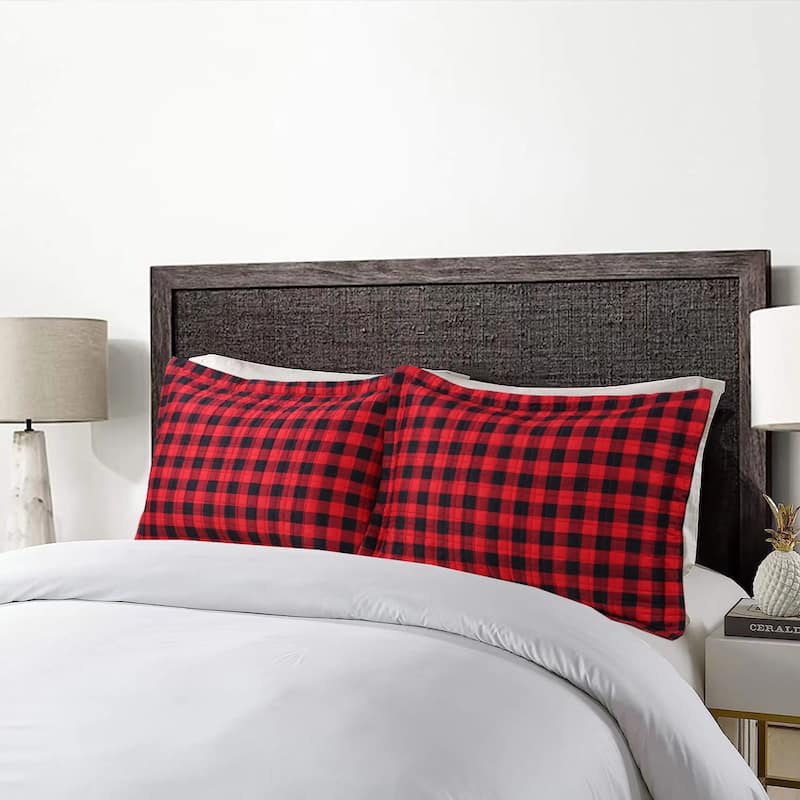 MarCielo Buffalo Pillow Sham Microfiber Pillow Shams BP01