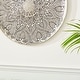 preview thumbnail 6 of 4, Silver Metal Plate Home Wall Decor with Embossed Details