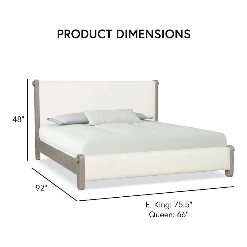 Furniture of America Weegin Modern 4-Piece White Oak Wood Panel Bedroom Set