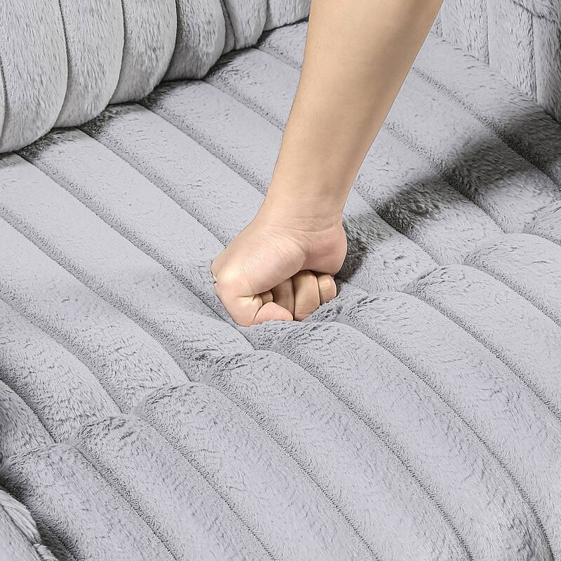 Brynda 84.5" Corduroy Manual Double Reclining Sofa with Cup Holders