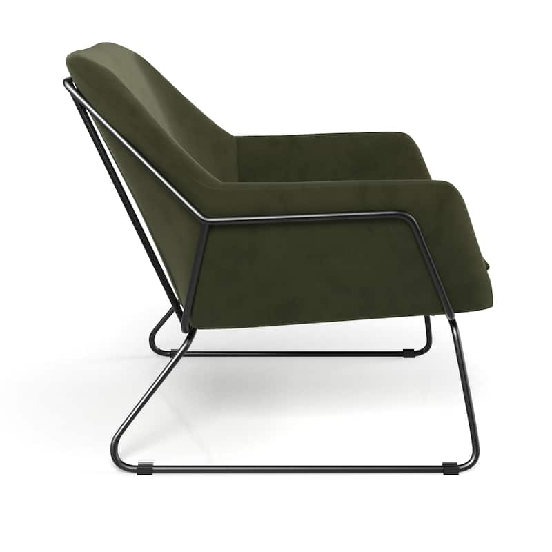 Concord Fabric Accent Chair with Black Powder Coated Sled Base