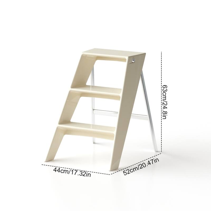 Home folding ladder frame indoor multi-functional thick folding ladder stool simple creative anti-slip edge table ladder frame