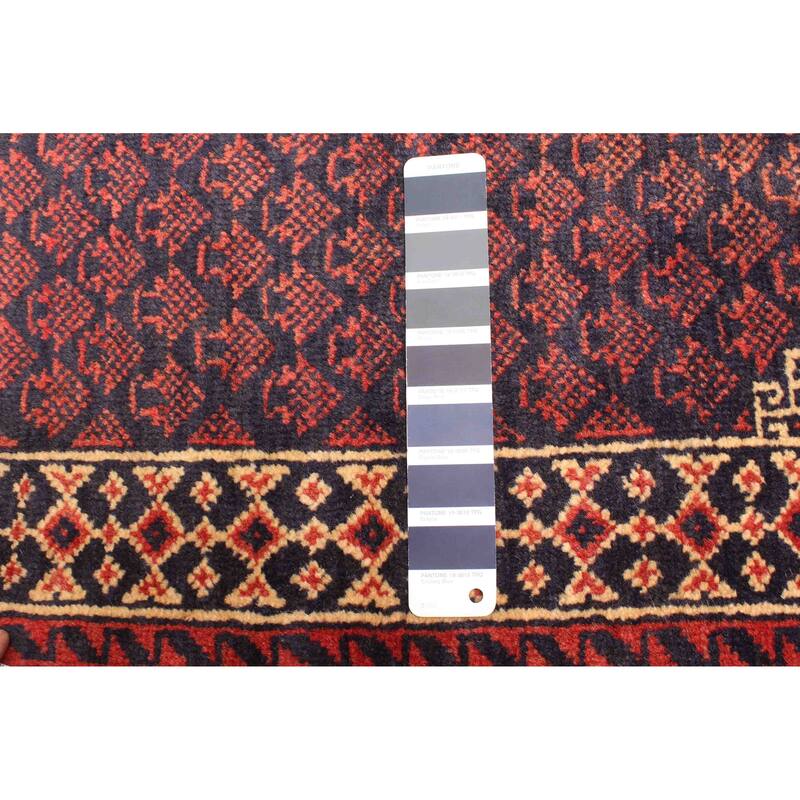 ECARPETGALLERY Hand-knotted Teimani Dark Navy Wool Rug - 2'10 x 4'2