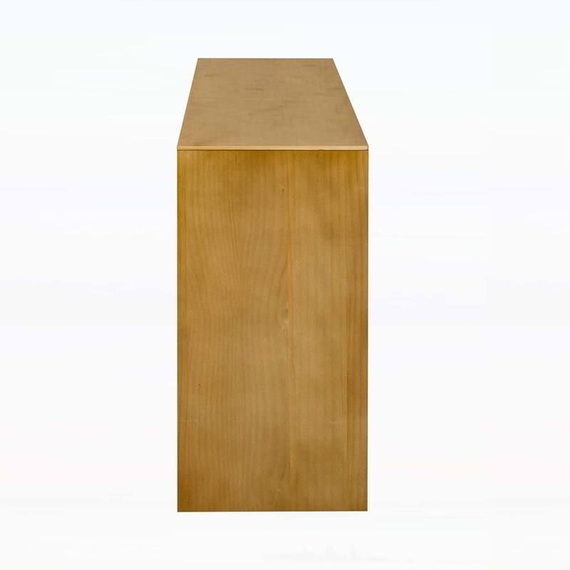 Modern Minimalist Sideboard with Open Shelf, ffering Large Capacity Storage