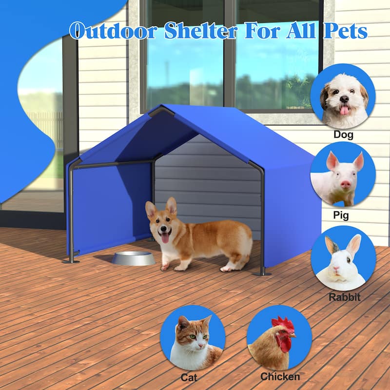 Outdoor Portable Waterproof UV Proof Pet Tent Dog House Sunshade with Ventilation for Small and Medium Dogs