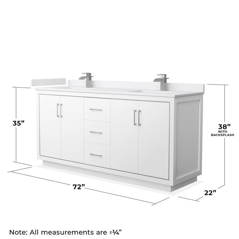 Wyndham Collection WCF1111-72D-VCA-MXX Icon 72" Free Standing Double
