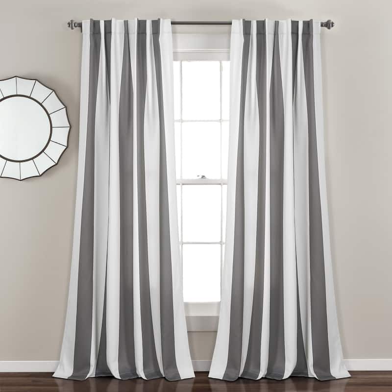 Lush Decor Wilbur Blackout Window Curtain Panel Pair - 52"W x 84"L - Dark Gray