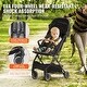 preview thumbnail 17 of 28, Carbon Steel Foldable Stroller with Recline and Footrest - 28” L x 17.3” W x 42.1” H
