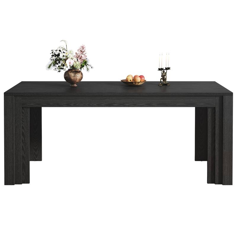 63-Inch Rectangular Dining Table, Large Kitchen Table for 4-6 People