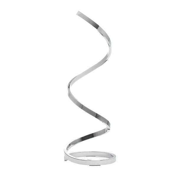 Shop Modern Spiral Led Table Lamp On Sale Overstock 21943514 Table Lamp Chrome