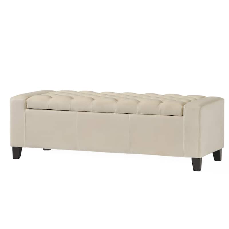 Hikaru Fabric Storage Ottoman by Christopher Knight Home