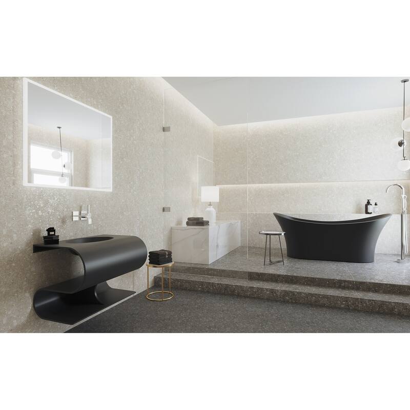 Soprano 30" Wall Mounted S Shape Sink with Shelf - No Faucet Hole