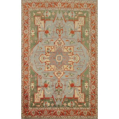 Hand Knotted Oriental 100% Wool Carpet Transitional All-Over Greys & Charcoal Oushak Area Rug - 12' 0'' X 8' 9''