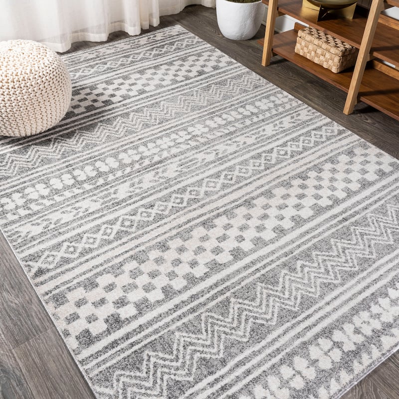 JONATHAN Y Idris Tribal Geometric Stripe Area Rug