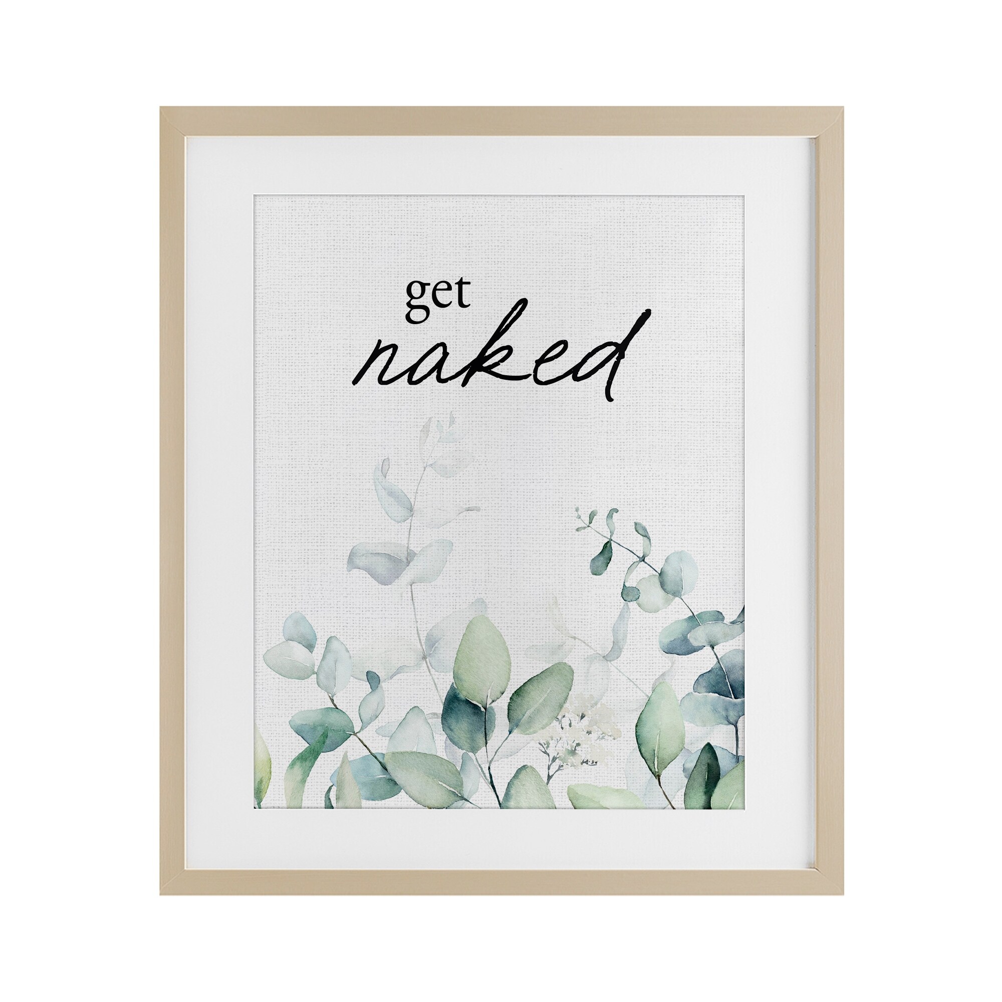 Stupell Get Naked Minimal Herbs Under Glass Framed Design By Lettered and Lined