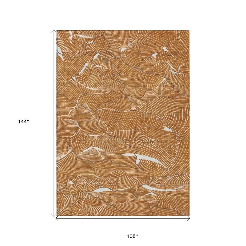 HomeRoots Abstract Transitional Rectangle Outdoor Rug