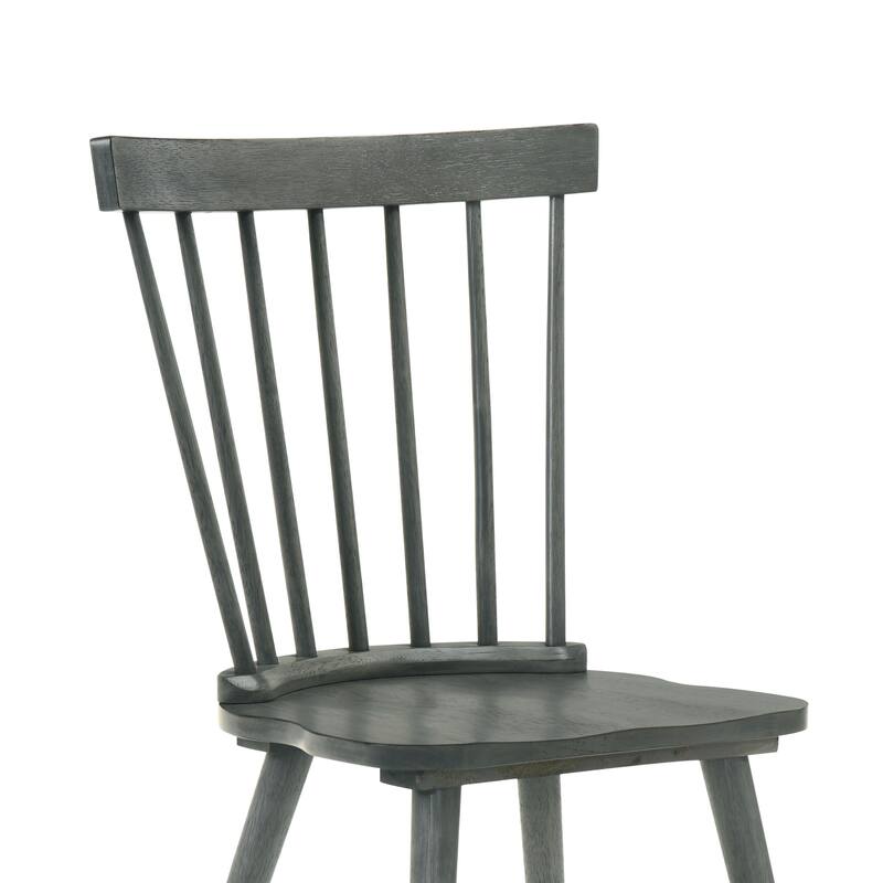 Farmhouse Dining Chair Side Chair Gray Meeting Room Chair Set of 2 Office Chair Coffee Chair with Wood Legs