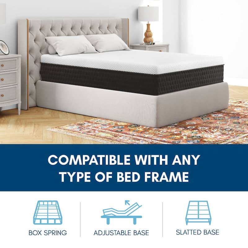 Sadie, 11-inch, Cooling Gel Memory Foam Hybrid Mattress, CertiPUR US and Greenguard Gold Certified