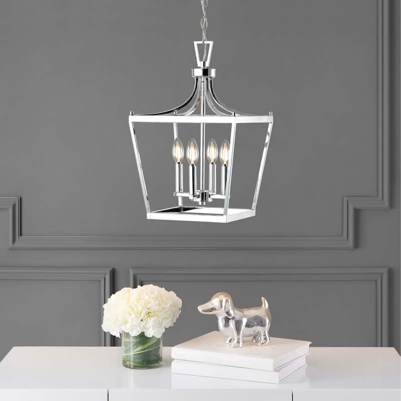 SAFAVIEH Lighting Olgica 4-light Pendant - 13"x13"x24.75-96.75" - 13Wx13Dx97H