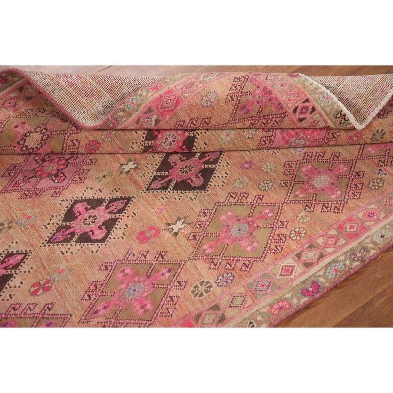 Hand Knotted Oriental 100% Wool Carpet Traditional All-Over Oranges & Rust Sirjan Area Rug - 5' 10'' X 4' 3''